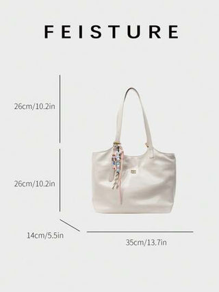 1 قطعة حقيبة يد كبيرة السعة من خامة بي يو فايسر مع إغلاق مغناطيسي ، صالحة للبنات والنساء وطلبة الكلية والموظفين، مناسبة للعمل والأعمال والذهاب إلى الجامعة ،يأتي معها سلسلة شرابة هدية مجاناً عند متابعة المتجر