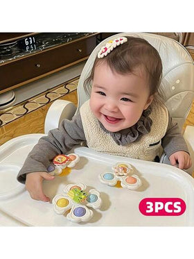 3 قطع من ألعاب الكريات اللاصقة، ألعاب أطفال، ضروريات الأطفال، ألعاب دوارة للأطفال الصغار 1-3 سنوات، ألعاب استشعار للاستحمام، ألعاب تعليمية مبكرة، ألعاب لكراسي الطعام، هدايا عيد ميلاد للأطفال الرضع والصغار، مناسبة للاستخدام اليومي للأطفال