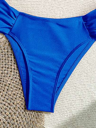 Swim Basics طقم بكيني منخفض القطع معلق بسلاسل معدنية للزينة، سباغيتي انحناء إغراء، للنساء، صيفي