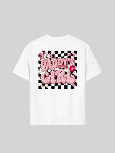 تيشيرتات بناتي مجموعة من 3 قطع من قمصان T-shirt بأكمام قصيرة وياقة طاقم مطبوعة برسومات للفتيات ، ملابس صيفية للطلاب والأطفال الصغار - القمصان الملونة تُدخل البهجة والسعادة لكل طفل!