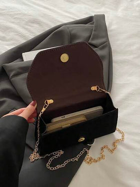 حقيبة مربعة صغيرة مزينة بالراين ستون والمعدن على الجلد المدبوغ، حقيبة يد أنيقة مناسبة للنساء للتسوق والحفلات والسهرات والاستخدام اليومي