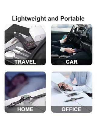 شاحن USB آخر طراز A/نوع-C ، كابل شحن متعدد الوظائف، شحن سريع متوافق مع ساعة سلسلة الترا/SE/9/8/7/6/5/4/3/2/1، متوافق مع 16/15/14/13/12/11، مناسب للمكتب والسكن والشاحن اللاسلكي المنزلي