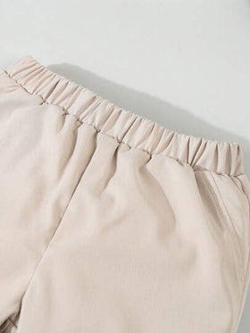 SHEIN 4 حبة/مجموعة ملابس رسمية لطفل صبي بشكل أنيق - قميص بفراشة + صدرية + جاكيت بدلة + بنطلون، بدلة زفاف و عرض مسرحي
