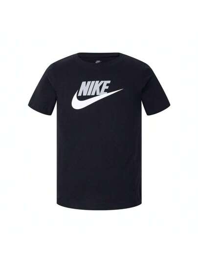 Nike تي شيرت بياقة طاقم قصير الأكمام ٢٠٢٥ للأطفال الأكبر سنًا ، NSW Futura Hbr ، لون أسود، TFZ5178-010