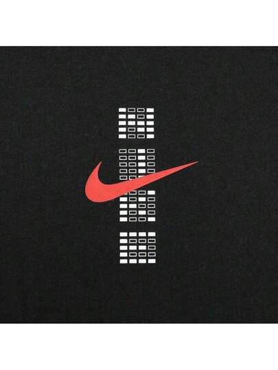 Nike تي شيرت بكم قصير 2025 جونيور NSW BXY MAN FEN ، صناعة رياضية ذات ياقة مضفرة