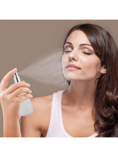 زجاجة رذاذ زجاجية معتمة بسعة 50/100 مل، عبوة 3 قطع من رشاشات رذاذ خفيفة، زجاجات سفر قابلة للإعادة الملء مقاومة للأشعة فوق البنفسجية