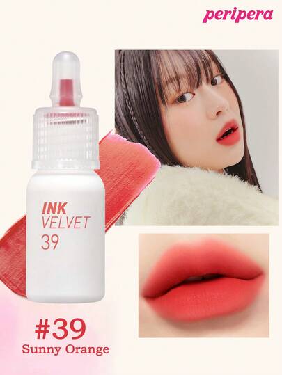مسحوق الشفاه السائل K-Beauty Peripera Ink The Velvet ، ذو لون شديد الصبغة ، طويل الأمد ، خفيف الوزن ، خالي من الغلوتين وخالي من البارابين ، مسحوق شفاه أخضر مخملي ، أحمر شفاه سائل ، ناعم ، طويل الأمد ، K-Beauty ، مكياج كوري