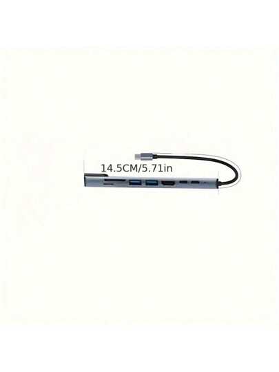 محور USB-C 8 في 1، محول من النوع C إلى محول HDTV 4K مع 100M RJ45 , قارئ بطاقة SD/TF وشاحن سريع للكمبيوتر المحمول مع نظام تشغيل Windows