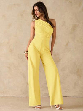 SHEIN BAE جمبسوت أنيق باللون الأسود الأحادي اللون ذو فتحة منحرفة في الكتف مناسب للاستخدام اليومي والسهرات والنوادي الليلية والحفلات والمناسبات ولارتداء في السباحة والمكتب واصداراتها الخاصة بالعطلات
