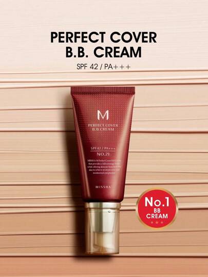 Missha كريم BB الكامل رقم 21 بيج فاتح للبشرة الساطعة SPF 42 PA+++ 50مل - مرطب ملون للوجه مع واقي شمس