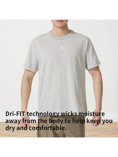 Nike ملابس علوية رياضي آثلتيك مُصنع من جوردن ذا عُنوان AS M J DF SPRT SS TOP للرجال، بأكمام قصيرة، ملابس علوية جاف سريع FN5830-050