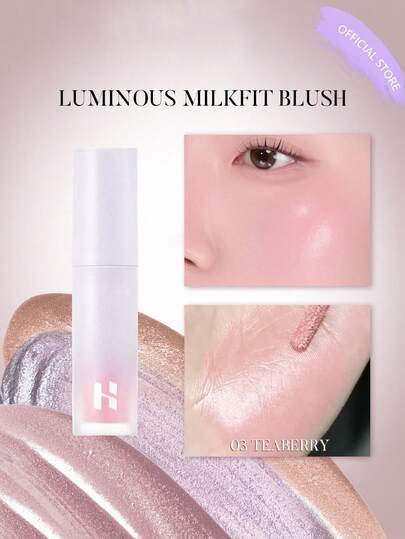 HOLIKA HOLIKA كريم أحمر الخدود LUMINOUS MILKFIT 03 توت العليق، معزز المزاج الاحتفالي، لمسة لبنية ناعمة، خفيف الوزن وسهل الامتزاج، إشراق خوخي مبلل، تأثير تركيز ناعم وشبابي، تأثير ضبابي لطيف، إشراق لؤلؤي، دوام لمدة 12 ساعة، مقاوم للعرق، مناسب للمبتدئين، مكي