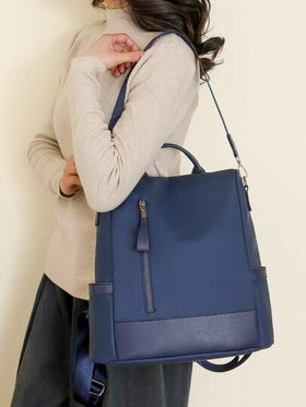 حقيبة ظهر مضادة للسرقة عالية الجودة للنساء؛ تصميم حديث لحقيبة ظهر جلدية ناعمة وعصرية للنساء؛ حقيبة ظهر سفر متعددة الوظائف وواسعة السعة قابلة للتوسيع، مناسبة للعطلات؛ حقيبة ظهر متعددة الأغراض، ضرورية للعودة إلى المدرسة
