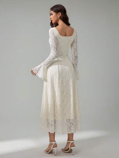 SHEIN Tall فستان نسائي بأكمام طويلة، للحفلات والمهرجانات، فساتين نسائية أنيقة، فساتين لحفلات الخريج، فساتين رسمية، فساتين نسائية للحفلات، حب و ليموناضة، فستان ضيف لحفل زفاف الخريف