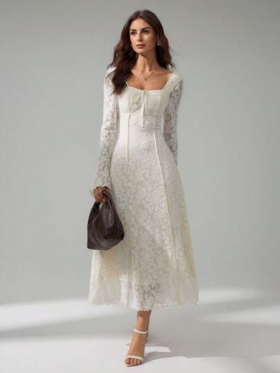 SHEIN Tall فستان نسائي بأكمام طويلة، للحفلات والمهرجانات، فساتين نسائية أنيقة، فساتين لحفلات الخريج، فساتين رسمية، فساتين نسائية للحفلات، حب و ليموناضة، فستان ضيف لحفل زفاف الخريف