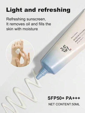 جمال مملكة جوسون كريم ترطيب واقي شمس من الأرز SPF50+ عالي مع راحة دون دهنية 50مل