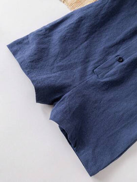 SHEIN دعسوقة كارتونية قصيرة الأكمام بياقة واقفة، مناسبة للأطفال الرضّع والفتيات، للربيع والصيف