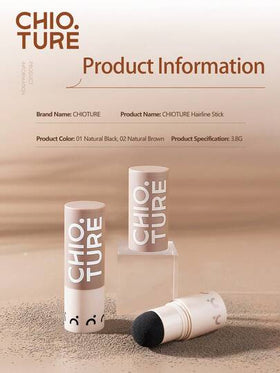 CHIOTURE مسحوق خط الشعر، قلم خط الشعر، ظل بني مقاوم للماء ماكياج كونسيلر للنساء، إصلاح خط الشعر محمول