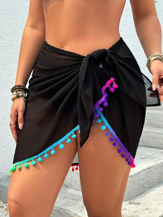 Swim Basics غطاء شبكي قصير للنساء البدينات على الشاطئ