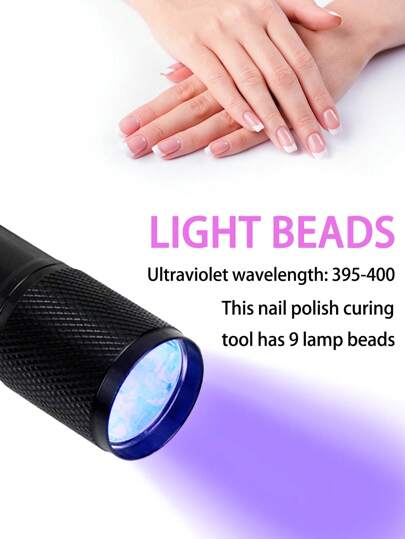 مجفف أظافر جل صغير محمول بضوء LED UV، مصباح تثبيت جل أظافر مهني للأصابع والأصابع الصغيرة للصالون أو الاستخدام المنزلي DIY
