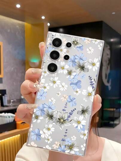 قطعة واحدة غطاء هاتف ناعم بنمط أزهار عصري متوافق مع هواتف ، Honor، Redmi، Galaxy، و12T/13T