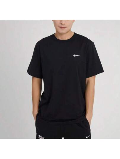 Nike دي في 9840-010 بلوزة رجالي موديلات ربيع وصيف 2025 جديدة، قطعة تدريب ورياضة لياقة بدنية ونشاط أنيقة، قطنية مريحة ومتنفسة، بياقة مستديرة وأكمام قصيرة
