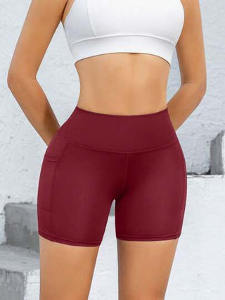شورتات رياضية للنساء ، سروال رياضي للنساء ، سروال رياضي بجيوب ، سروال داخلي أسود للدراجات ، شورتات رياضية للنساء بجيوب ، بنطلون يوجا بخصر عالي للتحكم في البطن ، بنطلون ضاغط ضيق ، شورتات تدريب ذات إحساس عار
