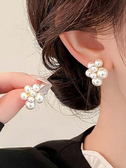 5 أزواج/مجموعة من الأقراط للاستخدام اليومي و حفلات الزفاف، بتصميم مثلث صغير ملتوي بطلاء مطفي فاخر، مجموعة أقراط شخصية