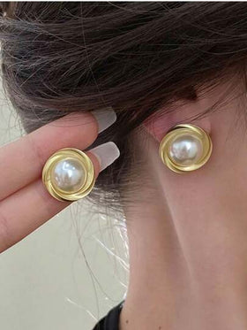 5 أزواج/مجموعة من الأقراط للاستخدام اليومي و حفلات الزفاف، بتصميم مثلث صغير ملتوي بطلاء مطفي فاخر، مجموعة أقراط شخصية