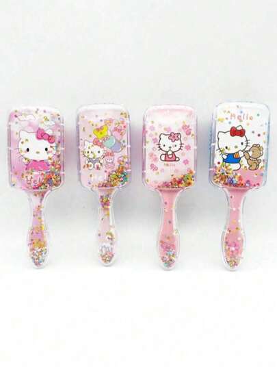 Sanrio مجموعة فرش مكياج سانريو سلسلة فتاة هيلو كيتي الوردية 1 قطعة/2 قطعة/4 قطع/12 قطعة، أهداف HK المتنوعة تشمل: فرشاة مكياج، قفاز غرام، مرآة قابلة للطي الاتجاه، مرآة محمولة، غطاء الشعر، مقطع الحمالة، مشط وسادة هوائية، مناسبة للرحلات الشاطئية...