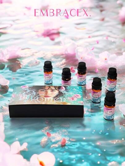 EMBRACEX. مجموعة عطور للنساء من الزيوت العطرية هدية عيد الأم، مجموعة 6 زيوت عطرية فاخرة لصناعة الشموع والصابون والمنتجات العطرية، مجموعة الزيوت المعطرة للعلاج بالروائح، مكونات سلايم وشمع منزلي - رذاذ زرقاء، قلب سحري وردي، تسريحة ساحرة، بومة سوداء...