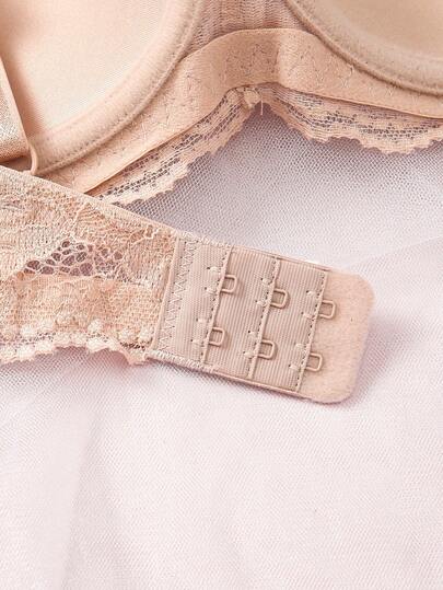 Hersunei حمالة صدر نسائية بتقوية سلكية وتطريز دانتيل - تشكيل، رفع، تعزيز الصدر، ملابس داخلية جوهرية وجذابة