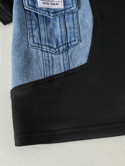 SHEIN مجموعة بولو وشورت أطفال رضع كاجوال بنقشة الشطرنج 2 قطعة، بطراز كلاسيكي كوليدج، مناسبة للارتداء اليومي في الربيع والصيف