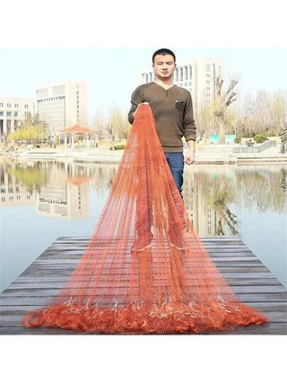 شبكة صيد مصنوعة من مادة خط الإطارات، ارتفاعها 2.9 متر، قطرها المفتوح حوالي 3.6 متر، ثلاثة مواصفات مختلفة