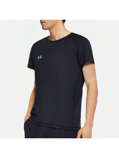 Under Armour تي شيرت تي شيرت قصير الأكمام بأسلوب صديق الحبيب للرجال، لياقة بدنية تدريب رياضي، موضة كاجوال