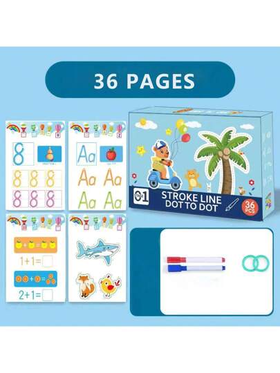 أدوات مكتبية ومدرسية تدريب على التحكم بالقلم، مجموعة ممارسة الكتابة اليدوية للتعليم المبكر، عملية ووظيفية، لوازم مدرسية، العودة إلى المدرسة
