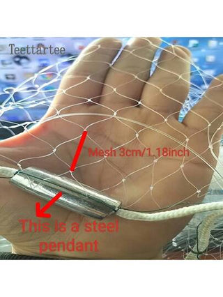 Teettartee شبكة صيد قابلة للتحميل اليدوي ، شبكة صيد بدون حلقة ، ملحقات صيد ، 1.2/1.5/1.8/2.1/2.4/2.7 متر (47.24/59.06/70.87/82.68/94.49/106.3 بوصة)