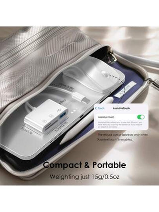 محول 3 في 1 لقارئ بطاقة SD و TF متوافق مع الآيفون 14 12 13 11 برو ماكس USB C محول للكاميرا متوافق مع الآيباد والأندرويد واللابتوب OTG ، لا يحتاج إلى بطارية