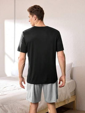 SHEIN قميص قطني بيت أساسي كاجوال للرجال
