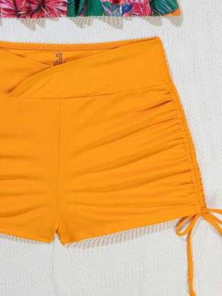 طقم تانكيني حريمي Swim Lushoire طقم بيكيني خزان بكلبات أربطة رفيعة تصميم الطبعات المدارية، للأجازات البحرية