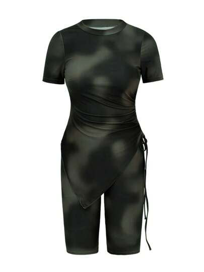 طقم تانكيني حريمي Swim Shayni ملابس شاطئ نسائية على الطراز الشرق أوسطي لعام 2024 تشمل بلوزة كاملة الأكمام، وبنطلون كابري، وبيكيني متواضع ذو قطعتين
