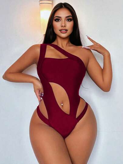 مايوه حريمي قطعة واحدة Swim SXY زي سباحة قطعة واحدة أنيق وجذاب، تصميم عصري وبسيط، مناسب للصيف، قطعة واحدة