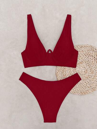 طقم تانكيني حريمي Swim SXY طقم كاجوال للسيدات من قطعتين (كامسول + بيكيني) مع حمالات وسلك داخلي، تصميم منسق للملابس البوهيمية لموسم الربيع والشواطئ