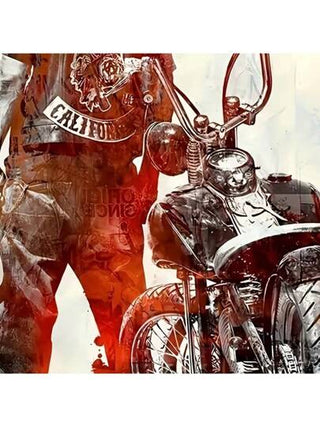 لوحة معدنية معتقة بشعار Sons Of Anarchy - ديكور حائطي ريفي للجراج والبار والمنزل والمطعم - ملصق معدني متين ذو طابع دراجات نارية رجعي، مثقوب مسبقًا للتعليق السهل، ديكور موسمي بدون ريش، لا يحتاج إلى طاقة
