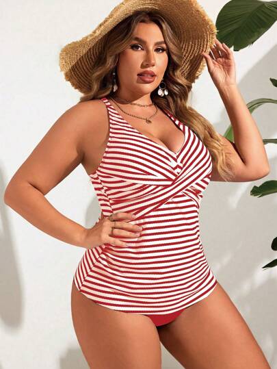 Swim Lushoire طقم بكيني ملابس علوية عارض الحجم الكبير ، موضة الصيف