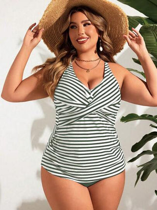 Swim Lushoire ملابس علوية بكيني بطراز كامسول مقاس كبير، عصري للصيف