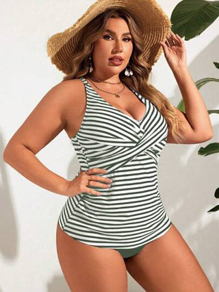 Swim Lushoire ملابس علوية بكيني بطراز كامسول مقاس كبير، عصري للصيف