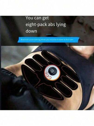 منشط عضلات البطن بشحن USB، مدرب عضلات البطن مع شاشة رقمية LED، منشط البطن والذراعين