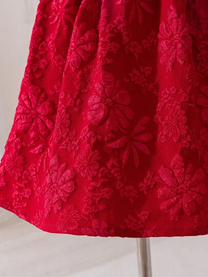 SHEIN فستان كاجوال لفتاة صغيرة مكون من ألوان متباينة بدون أكمام وبفيونكة