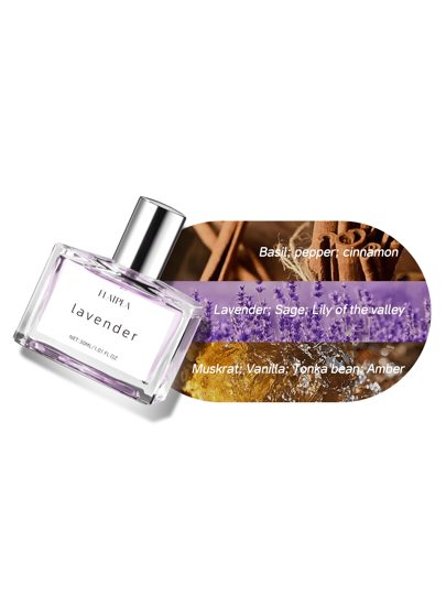 قطعة واحدة من عطر لافندر عالي الجودة سعة 30 مل، مصمم خصيصاً للسيدات الراقية كهدية نفيسة للأقارب والأصدقاء